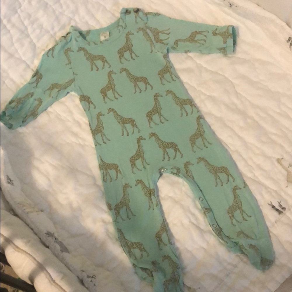 Kate Quinn Organics Giraffe Footed One Piece